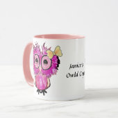 Niedliche rosa Schale (Weltcup) bearbeitbar Tasse (Vorderseite Links)