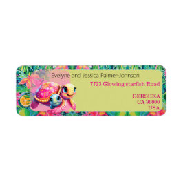 Niedliche Rosa Schildkröte Mama und kinderexotisch