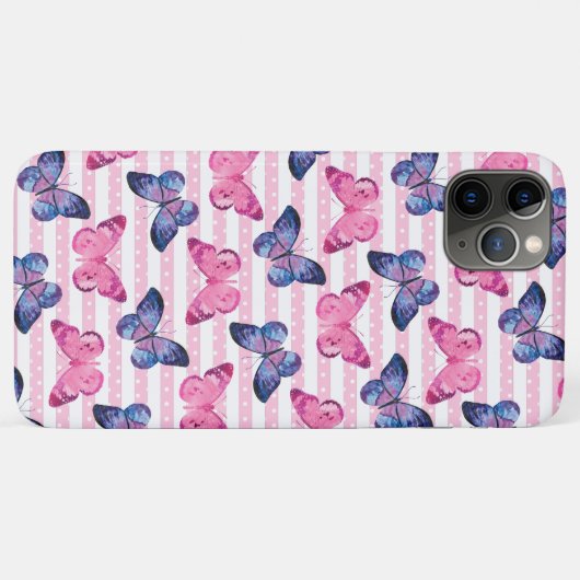 Niedliche rosa Schmetterlinge Case-Mate iPhone Hülle (Rückseite (Horizontal))