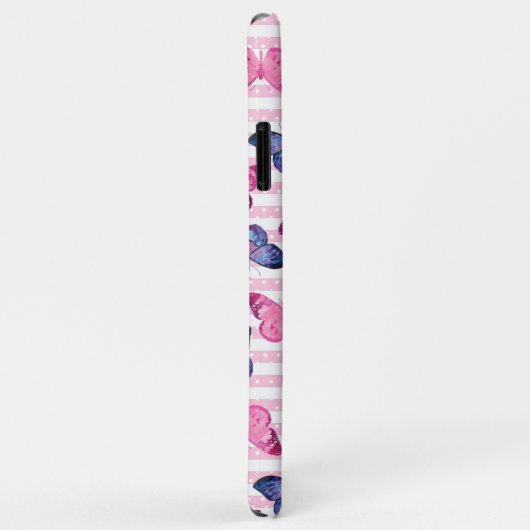 Niedliche rosa Schmetterlinge Case-Mate iPhone Hülle (Hinten/Rechts)