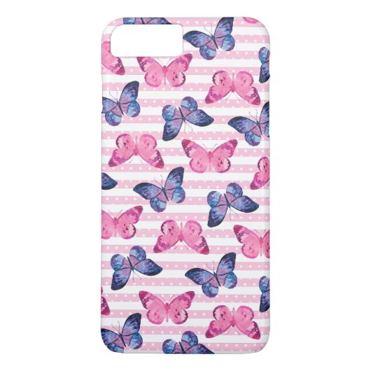 Niedliche rosa Schmetterlinge Case-Mate iPhone Hülle (Rückseite)