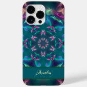 Niedliche rosa Schmetterlinge Luminous Kaleidoscop Case-Mate iPhone Hülle (Rückseite)