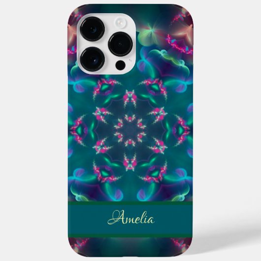 Niedliche rosa Schmetterlinge Luminous Kaleidoscop Case-Mate iPhone Hülle (Rückseite)