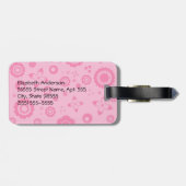 Niedliche rosa Schwarz-SchuheTrendy Zebra-Druck Gepäckanhänger (Rückseite horizontal)