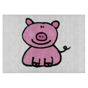Niedliche rosa Schweine-Cartoonfigur Schneidebrett