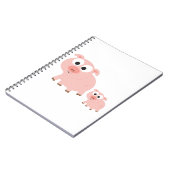 Niedliche Rosa Schweine Notizblock (Linke Seite)