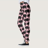 Niedliche rosa Schweinmuster-Leggings Leggings (Links)