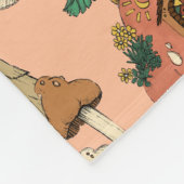 Niedliche rosa Sitzecke Blumenmoschee Haus drucken Fleecedecke (Ecke)