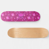 Niedliche rosa Skulls & Cupcakes Skateboard (Horizontal)