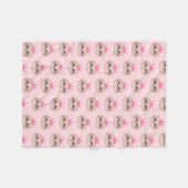 Niedliche rosa Sloth-Prinzessin Blanket Fleecedecke (Vorderseite (Horizontal))