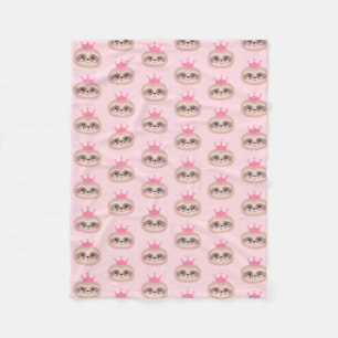Niedliche rosa Sloth-Prinzessin Blanket Fleecedecke