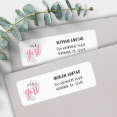 Niedliche Rosa Spuren Es ist eine Girl-Rücksendead