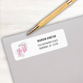 Niedliche Rosa Spuren Es ist eine Girl-Rücksendead