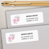 Niedliche Rosa Spuren Es ist eine Girl-Rücksendead