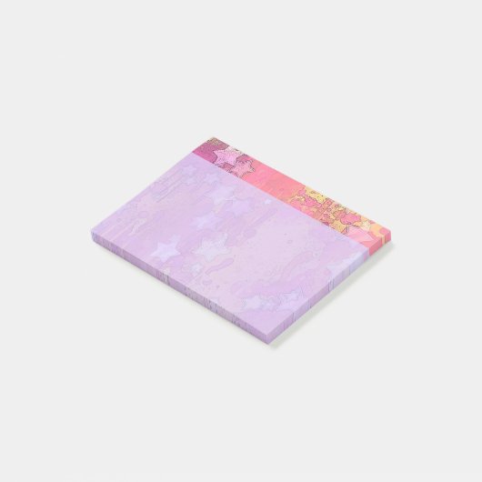 Niedliche rosa Sterne nach dem it®-Test Post-it Klebezettel (angewinkelt)