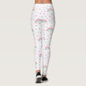 Niedliche Rosa Sterne Regenbogenwomen Leggings (Rückseite)