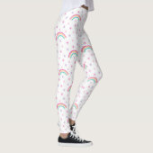 Niedliche Rosa Sterne Regenbogenwomen Leggings (Rechts)