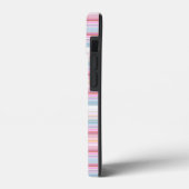 Niedliche, rosa Streifen Case-Mate iPhone Hülle (Rückseite / Links)