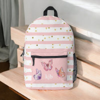 Niedliche rosa Streifen Dots Butterfells Monogram 