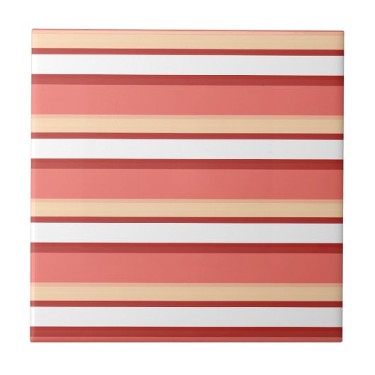 Niedliche, rosa Streifen Fliese (Vorderseite)