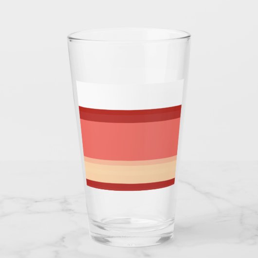 Niedliche, rosa Streifen Glas (Vorderseite)