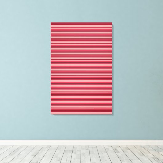 Niedliche Rosa Streifen Leinwanddruck (Insitu (Holzboden))