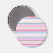 Niedliche, rosa Streifen Magnet (Vorderseite/Rückseite)