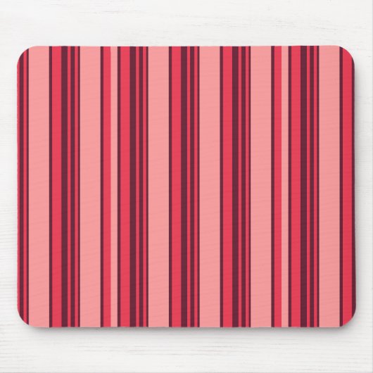 Niedliche Rosa Streifen Mousepad (Vorne)