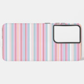 Niedliche, rosa Streifen Samsung Galaxy Hülle (Linke Seite)