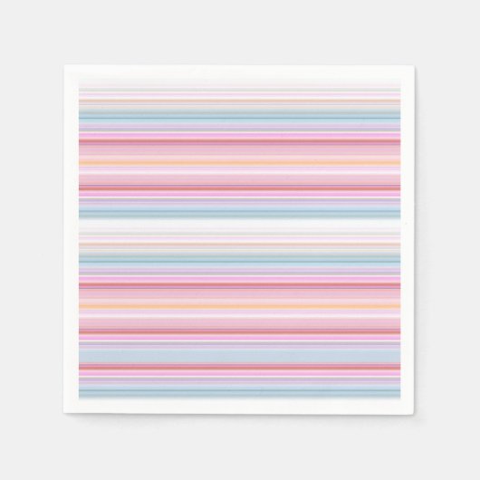 Niedliche, rosa Streifen Serviette (Vorderseite)