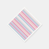 Niedliche, rosa Streifen Serviette (Ecke)