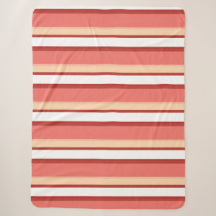 Niedliche, rosa Streifen Sherpadecke