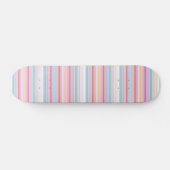 Niedliche, rosa Streifen Skateboard (Horizontal)
