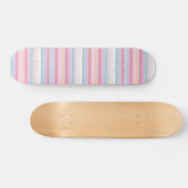 Niedliche, rosa Streifen Skateboard (Horizontal)