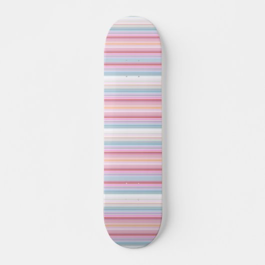 Niedliche, rosa Streifen Skateboard (Vorne)