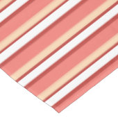 Niedliche, rosa Streifen Tischdecke (Schrägansicht)