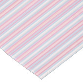 Niedliche, rosa Streifen Tischdecke (Schrägansicht)