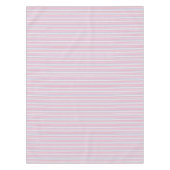 Niedliche, rosa Streifen Tischdecke (Vorderseite)