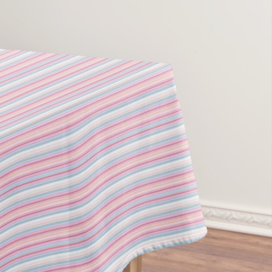 Niedliche, rosa Streifen Tischdecke (Beispiel)