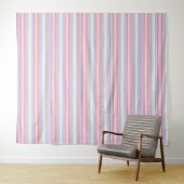 Niedliche, rosa Streifen Wandteppich (Beispiel (Horizontal))