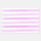 Niedliche Rosa Stripe Collection Girl Decoupage Geschenkpapier Set (Vorderseite 2)