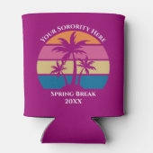 Niedliche rosa Studentinnenverbindung Spring Break Dosenkühler (Rückseite)