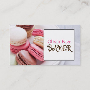 Niedliche rosa Süßigkeiten Bäckerei Business Card Visitenkarte