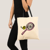 Niedliche rosa Tennisschläger-Taschentasche Tragetasche (Vorderseite (Produkt))