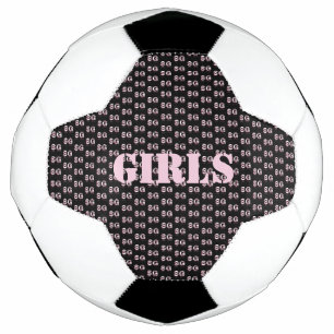 Niedliche Rosa Text Girls Soccerball Fußball