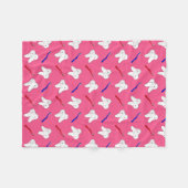 Niedliche rosa toothburshes und Zahnmuster Fleecedecke (Vorderseite (Horizontal))