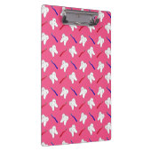 Niedliche rosa toothburshes und Zahnmuster Klemmbrett (Rechts)