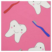 Niedliche rosa toothburshes und Zahnmuster Stoff (Muster)