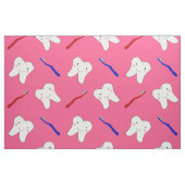 Niedliche rosa toothburshes und Zahnmuster Stoff (Fat Quarter (45,7 x 55,9 cm))