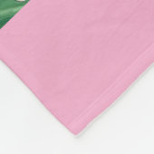 Niedliche rosa tropische Palmen Blätter Name Baby Fleecedecke (Ecke)